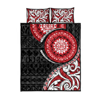 New Zealand Red Maori Koru Simple Style Quilt Bed Set LT05 - Polynesian Pride
