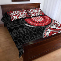 New Zealand Red Maori Koru Simple Style Quilt Bed Set LT05 - Polynesian Pride