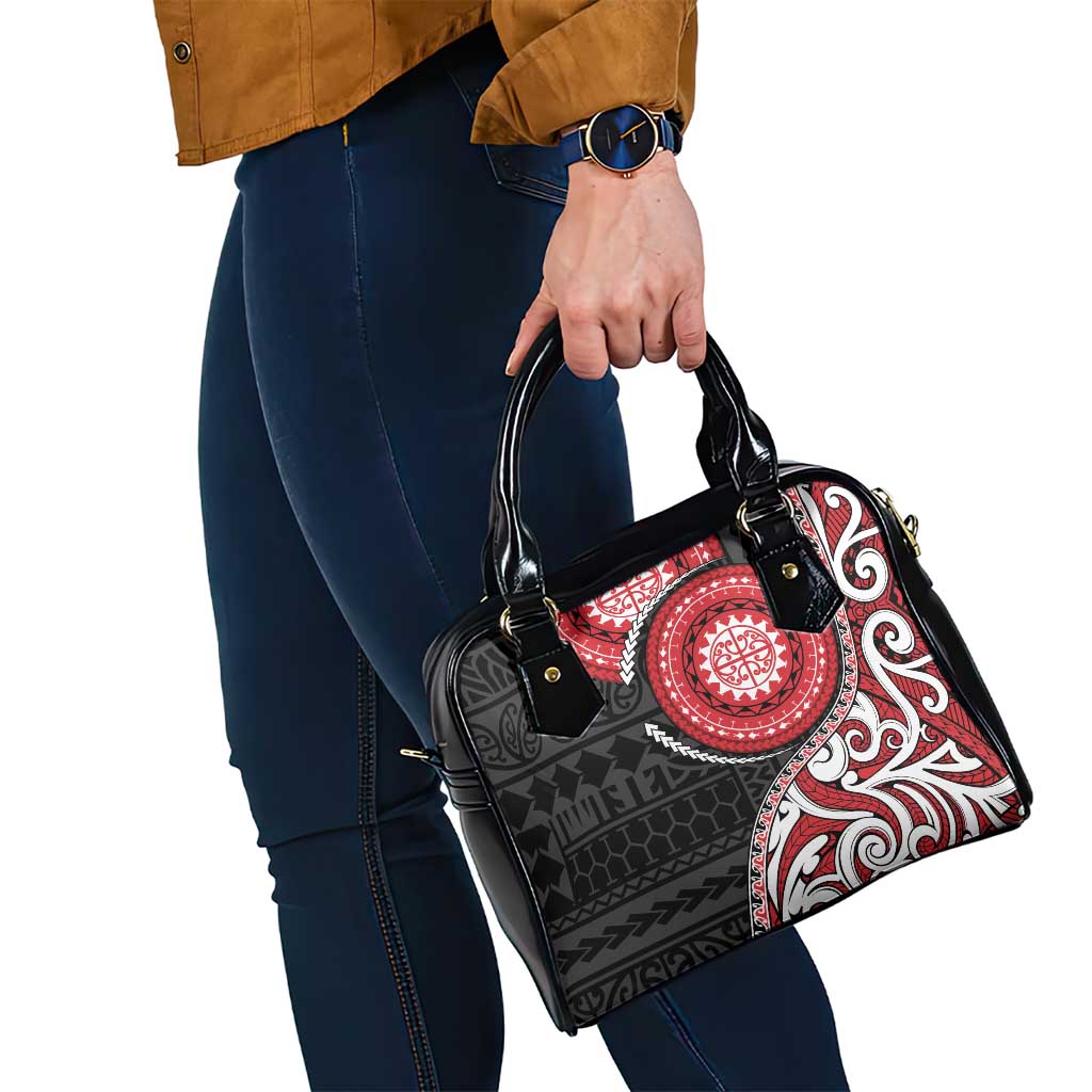 New Zealand Red Maori Koru Simple Style Shoulder Handbag LT05 - Polynesian Pride