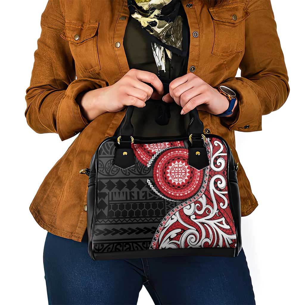 New Zealand Red Maori Koru Simple Style Shoulder Handbag LT05 - Polynesian Pride