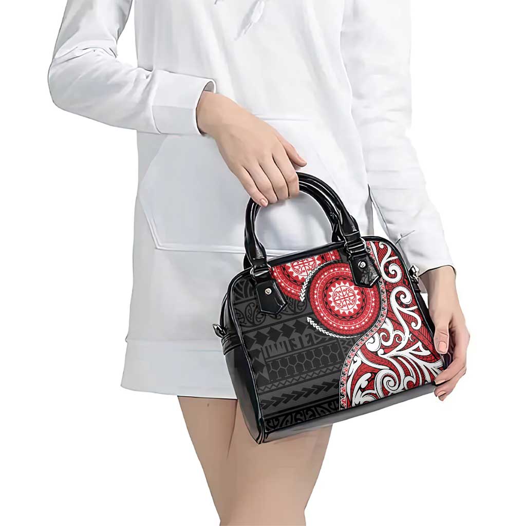 New Zealand Red Maori Koru Simple Style Shoulder Handbag LT05 - Polynesian Pride