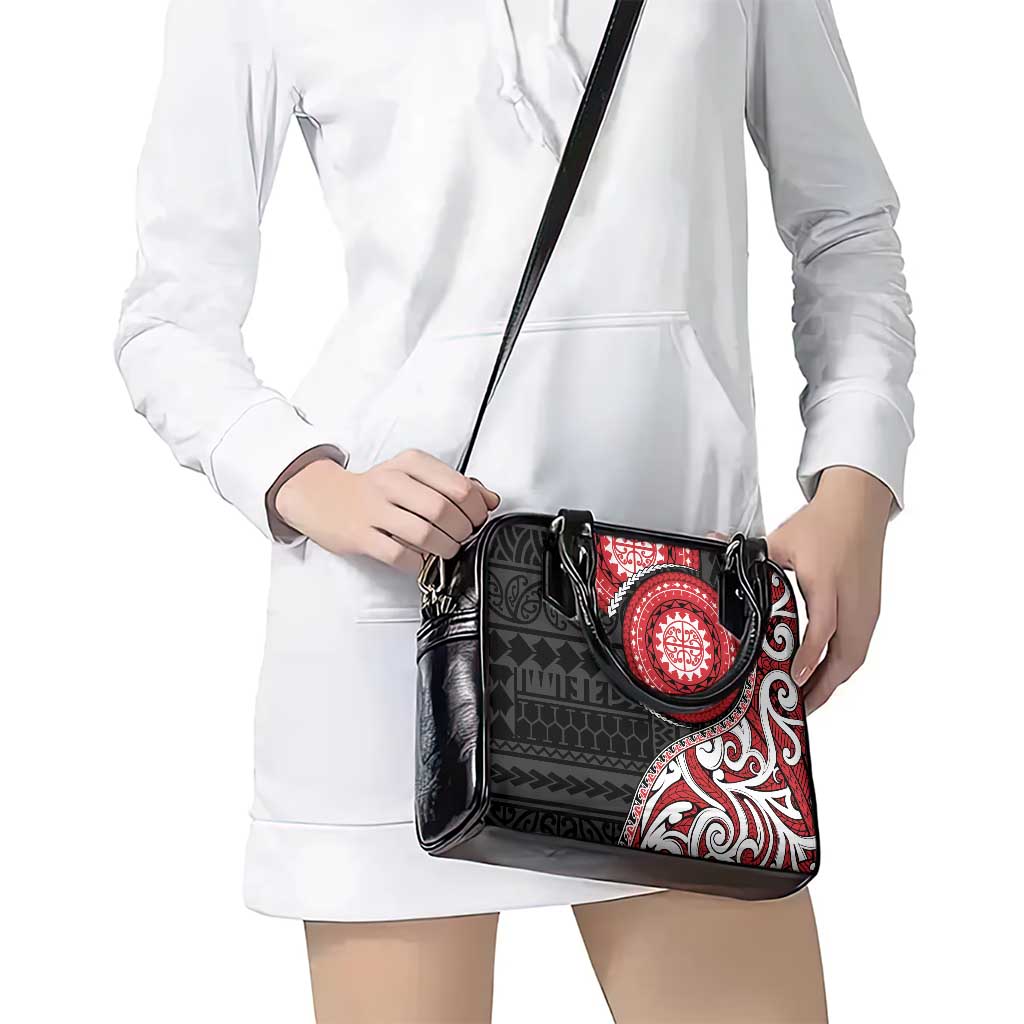 New Zealand Red Maori Koru Simple Style Shoulder Handbag LT05 - Polynesian Pride