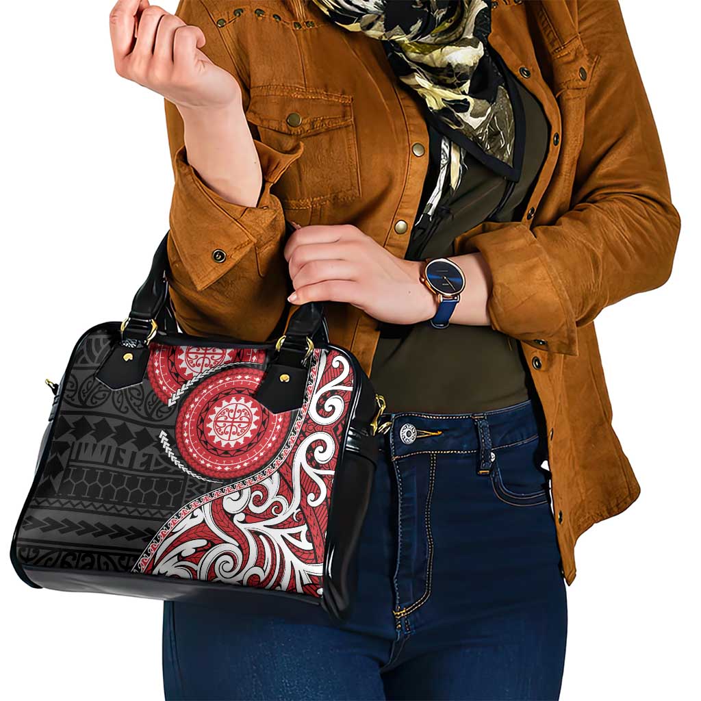 New Zealand Red Maori Koru Simple Style Shoulder Handbag LT05 - Polynesian Pride