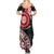 New Zealand Red Maori Koru Simple Style Summer Maxi Dress