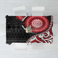 New Zealand Red Maori Koru Simple Style Tablecloth LT05 Red - Polynesian Pride