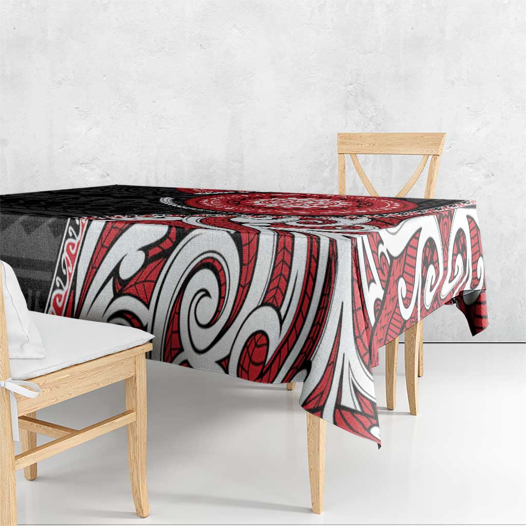 New Zealand Red Maori Koru Simple Style Tablecloth LT05 - Polynesian Pride