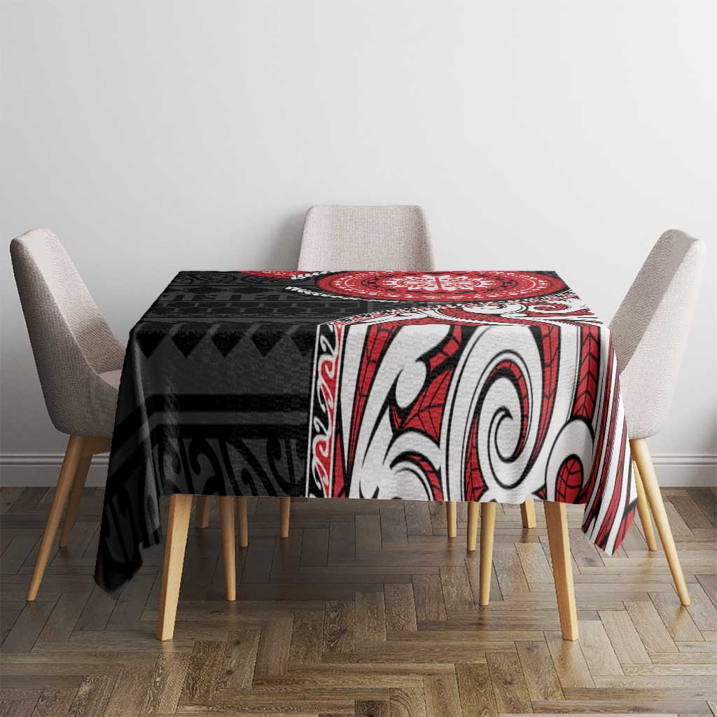 New Zealand Red Maori Koru Simple Style Tablecloth LT05 - Polynesian Pride