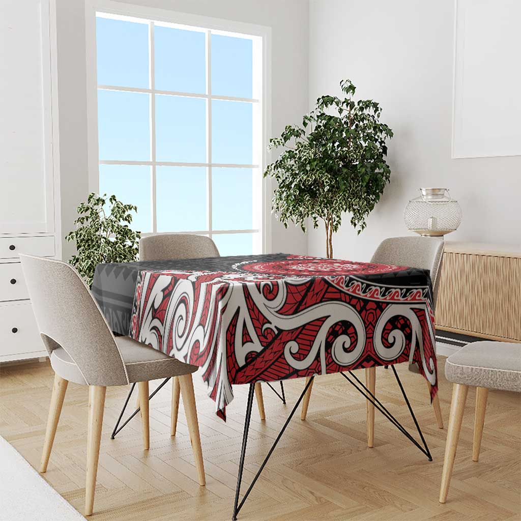 New Zealand Red Maori Koru Simple Style Tablecloth LT05 - Polynesian Pride