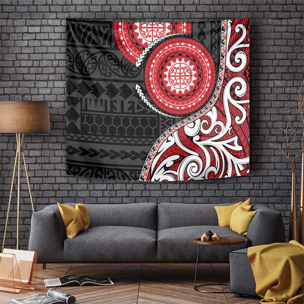 New Zealand Red Maori Koru Simple Style Tapestry LT05 - Polynesian Pride