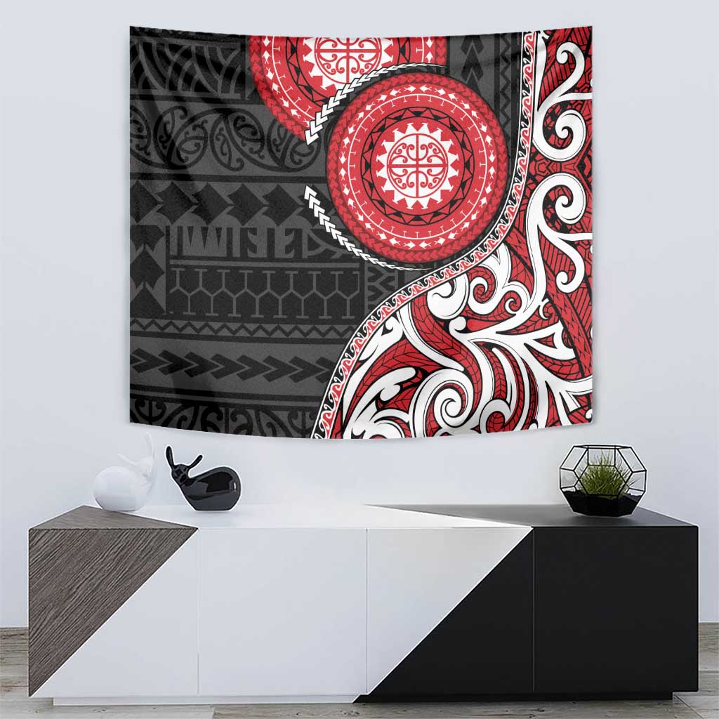 New Zealand Red Maori Koru Simple Style Tapestry LT05 - Polynesian Pride
