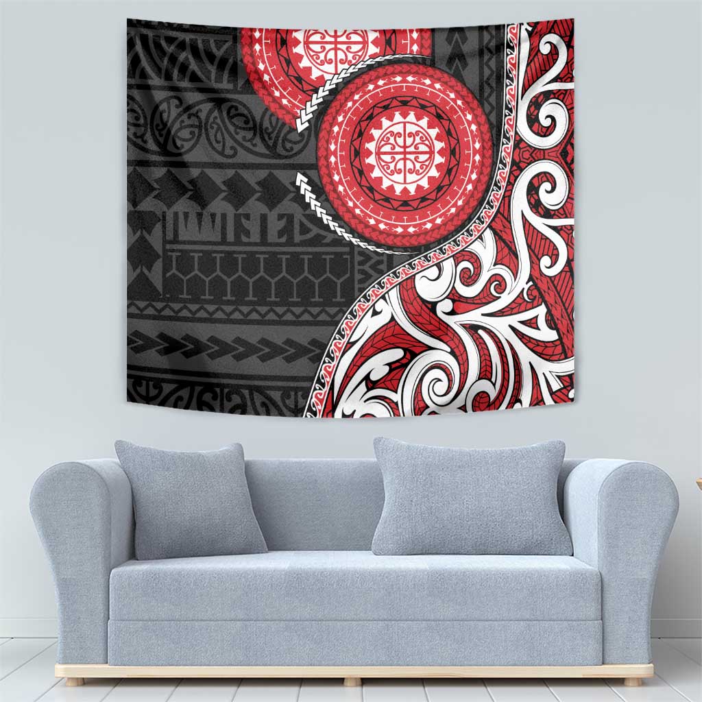 New Zealand Red Maori Koru Simple Style Tapestry LT05 - Polynesian Pride