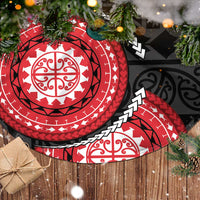 New Zealand Red Maori Koru Simple Style Tree Skirt LT05 - Polynesian Pride