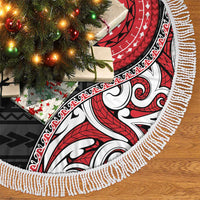 New Zealand Red Maori Koru Simple Style Tree Skirt LT05 - Polynesian Pride