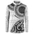 New Zealand White Maori Koru Simple Style Button Sweatshirt