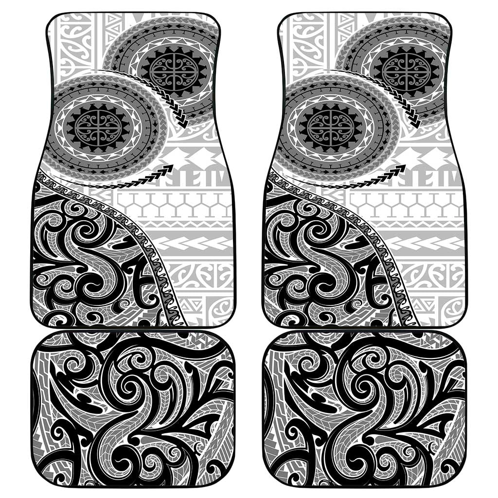 New Zealand White Maori Koru Simple Style Car Mats LT05 - Polynesian Pride