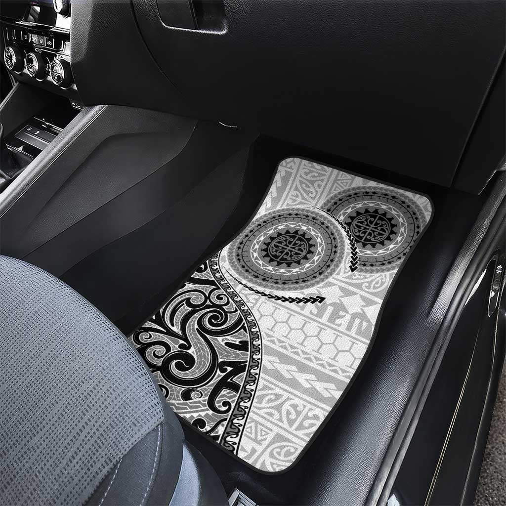 New Zealand White Maori Koru Simple Style Car Mats LT05 - Polynesian Pride