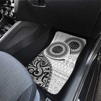 New Zealand White Maori Koru Simple Style Car Mats LT05 - Polynesian Pride