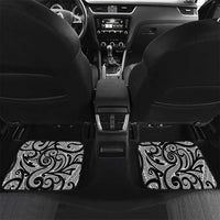 New Zealand White Maori Koru Simple Style Car Mats LT05 Set 2pcs - Back White - Polynesian Pride
