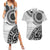 New Zealand White Maori Koru Simple Style Couples Matching Summer Maxi Dress and Hawaiian Shirt