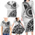 New Zealand White Maori Koru Simple Style Family Matching Long Sleeve Bodycon Dress and Hawaiian Shirt