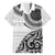 New Zealand White Maori Koru Simple Style Family Matching Long Sleeve Bodycon Dress and Hawaiian Shirt