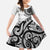 New Zealand White Maori Koru Simple Style Family Matching Mermaid Dress and Hawaiian Shirt