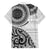 New Zealand White Maori Koru Simple Style Family Matching Off The Shoulder Long Sleeve Dress and Hawaiian Shirt