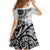 New Zealand White Maori Koru Simple Style Family Matching Off Shoulder Maxi Dress and Hawaiian Shirt