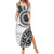 New Zealand White Maori Koru Simple Style Family Matching Summer Maxi Dress and Hawaiian Shirt