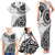 New Zealand White Maori Koru Simple Style Family Matching Tank Maxi Dress and Hawaiian Shirt