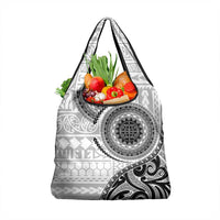 New Zealand White Maori Koru Simple Style Grocery Bag LT05 1-pack One Size White - Polynesian Pride