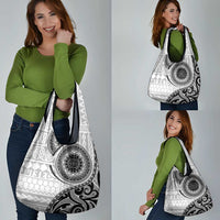 New Zealand White Maori Koru Simple Style Grocery Bag LT05 - Polynesian Pride