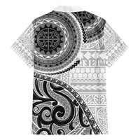 New Zealand White Maori Koru Simple Style Hawaiian Shirt LT05 - Polynesian Pride