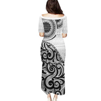 New Zealand White Maori Koru Simple Style Puletasi LT05 - Polynesian Pride