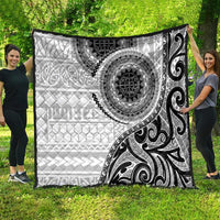 New Zealand White Maori Koru Simple Style Quilt LT05 - Polynesian Pride