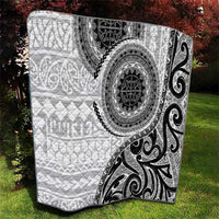 New Zealand White Maori Koru Simple Style Quilt LT05 - Polynesian Pride