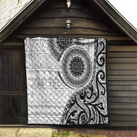 New Zealand White Maori Koru Simple Style Quilt LT05 - Polynesian Pride