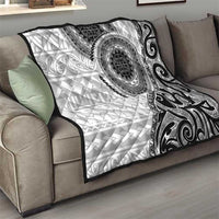 New Zealand White Maori Koru Simple Style Quilt LT05 - Polynesian Pride