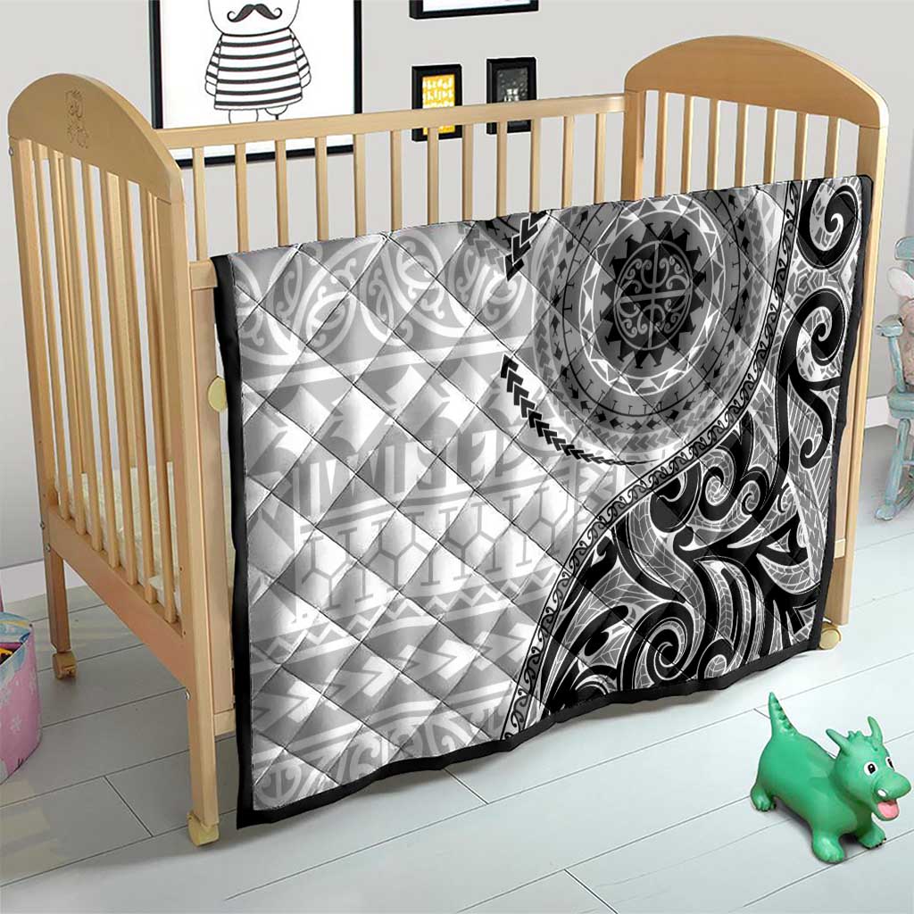 New Zealand White Maori Koru Simple Style Quilt LT05 - Polynesian Pride