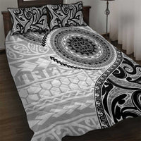 New Zealand White Maori Koru Simple Style Quilt Bed Set LT05 White - Polynesian Pride