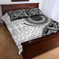 New Zealand White Maori Koru Simple Style Quilt Bed Set LT05 - Polynesian Pride