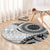 New Zealand White Maori Koru Simple Style Round Carpet