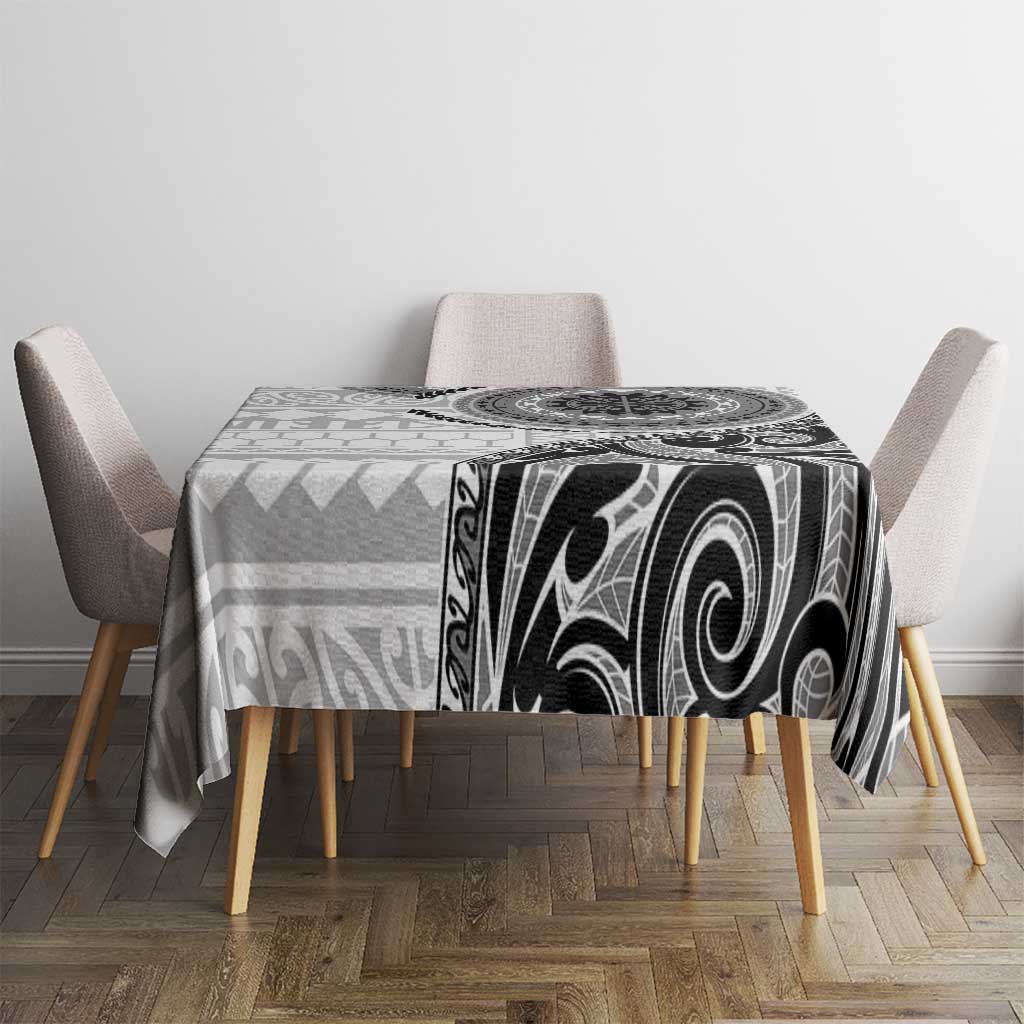 New Zealand White Maori Koru Simple Style Tablecloth LT05 - Polynesian Pride
