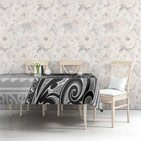 New Zealand White Maori Koru Simple Style Tablecloth LT05 - Polynesian Pride