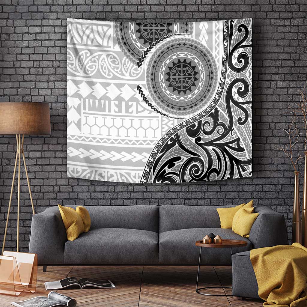 New Zealand White Maori Koru Simple Style Tapestry LT05 - Polynesian Pride