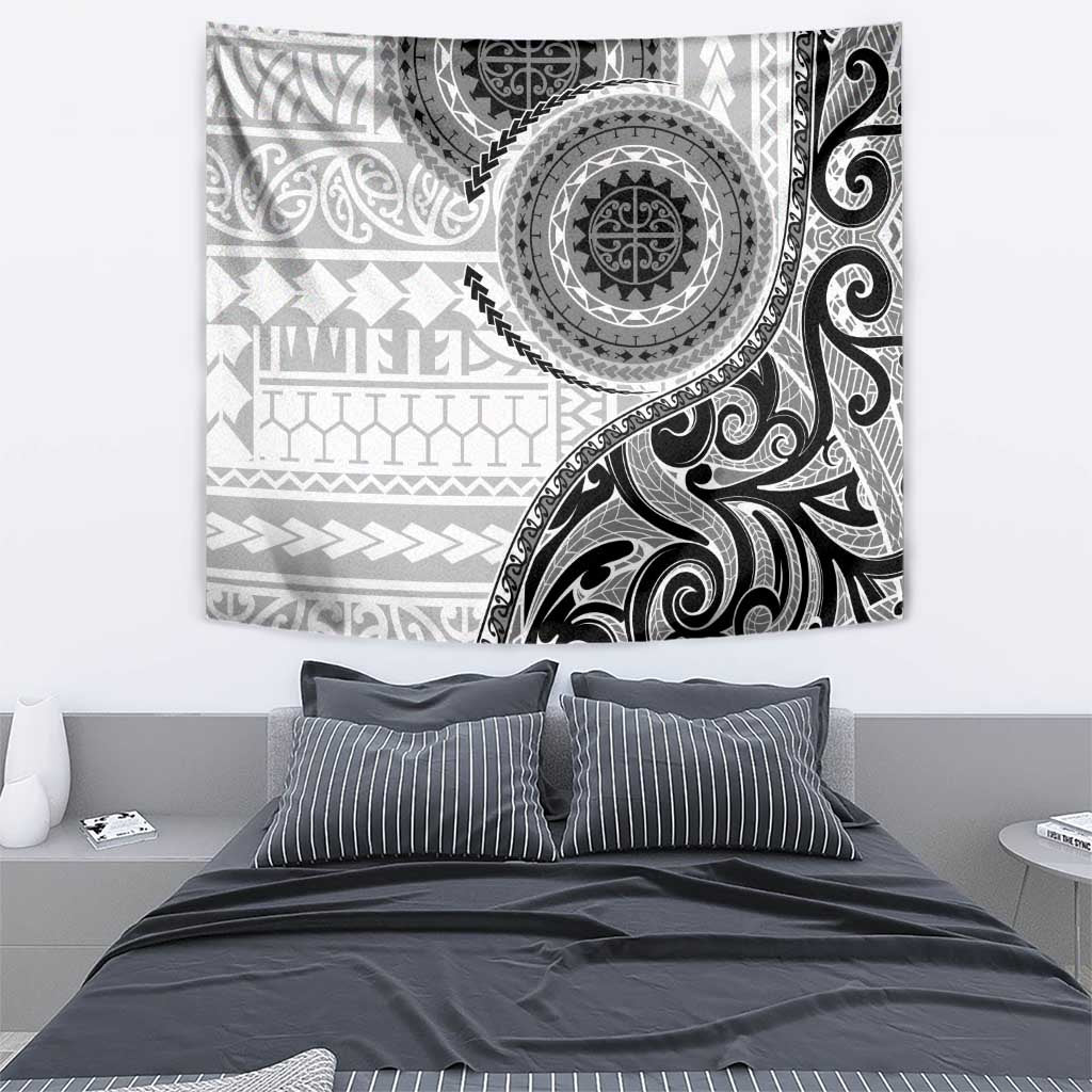 New Zealand White Maori Koru Simple Style Tapestry LT05 - Polynesian Pride