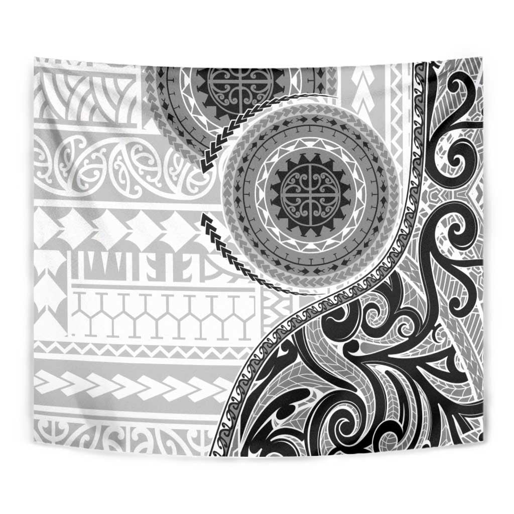 New Zealand White Maori Koru Simple Style Tapestry LT05 - Polynesian Pride