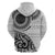 New Zealand White Maori Koru Simple Style Zip Hoodie