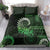 New Zealand Maori Koru Fern Bedding Set Spiral Polynesian Style Green