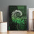 New Zealand Maori Koru Fern Canvas Wall Art Spiral Polynesian Style Green